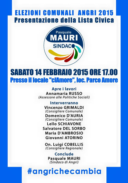 presentazione lista pasquale mauri